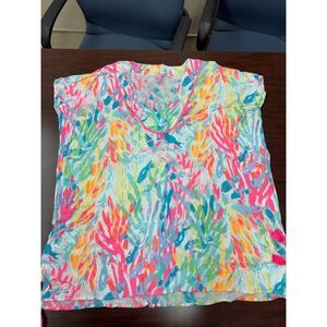 Lilly Pulitzer El Bravo Way Swim Cover Up in Sparkling Sands Size XXS/XS